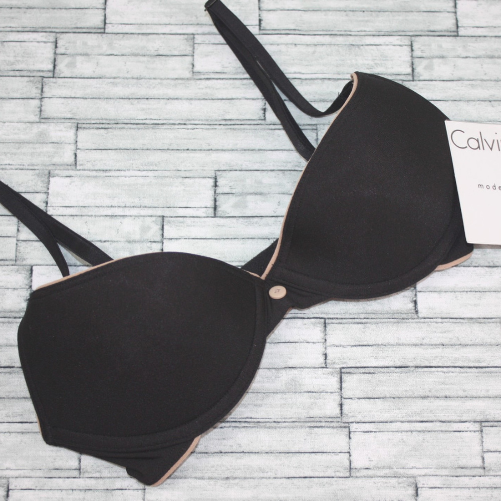 36B Calvin Klein NWT Black Push Up Underwire Bra